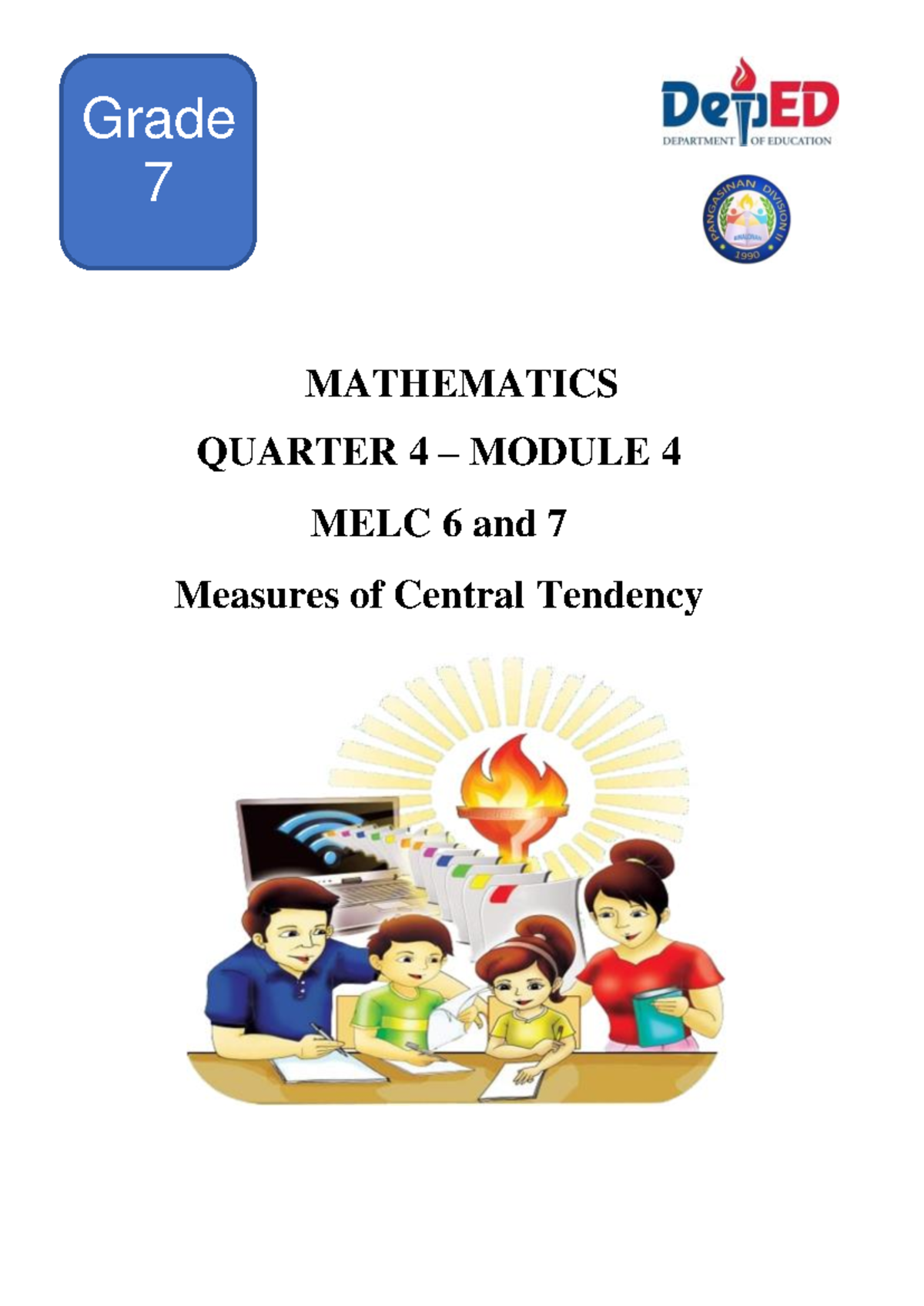 Grade 7 Mathematics Q4 Module 4: Measures of Central Tendency - Studocu