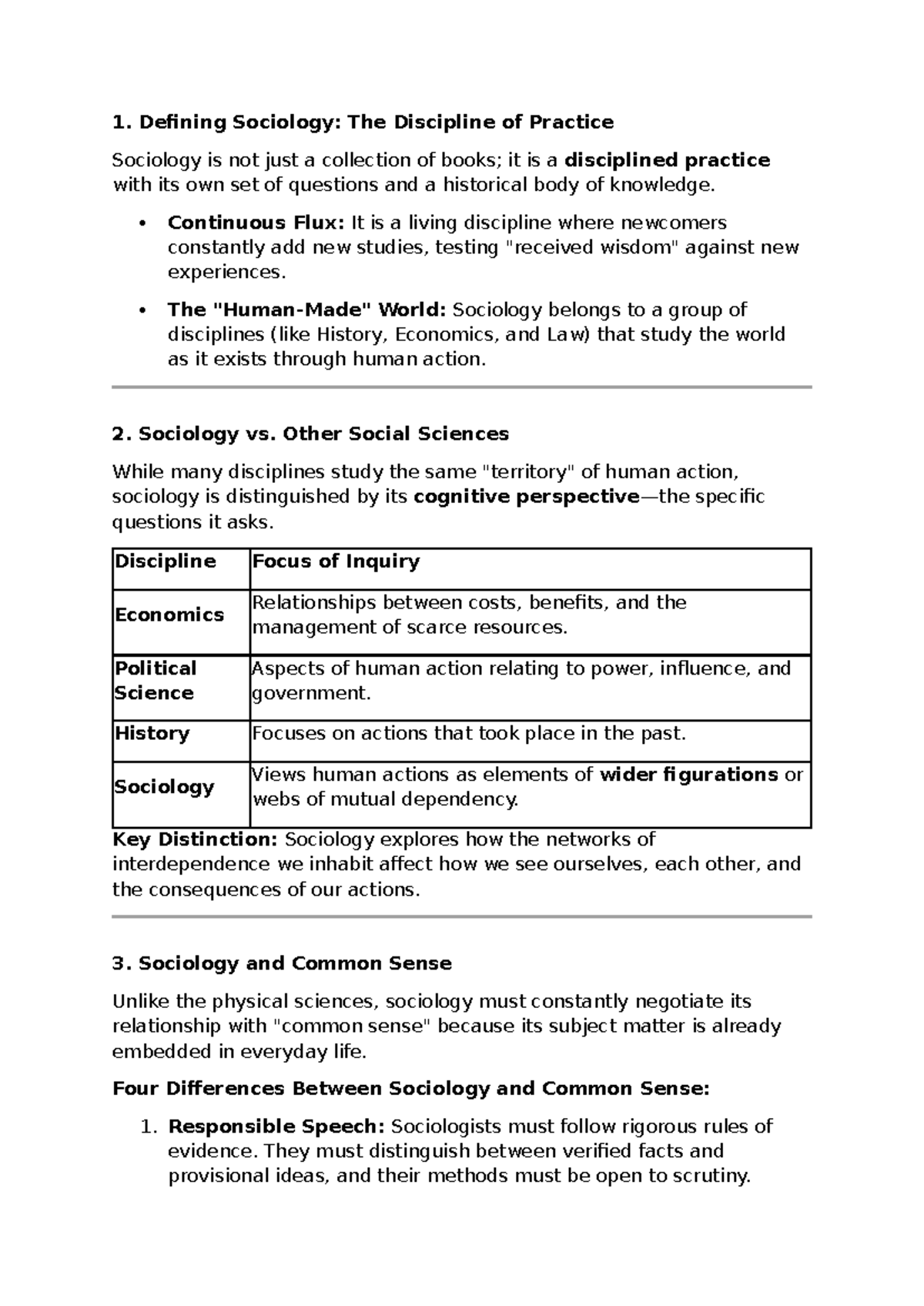 SOC 110 Notes: Key Concepts from Chapters 1-5 in Sociology - Studocu