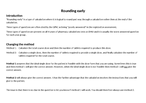 Pharmacy Calculations Cheatsheet for Dosing and Infusion Rates - Studocu
