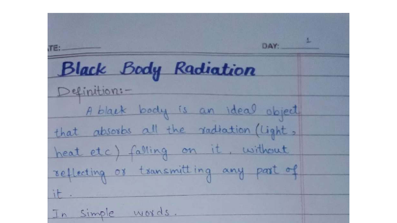 Environmental Physics Notes: Black Body Radiation & Climate Change (TE ...