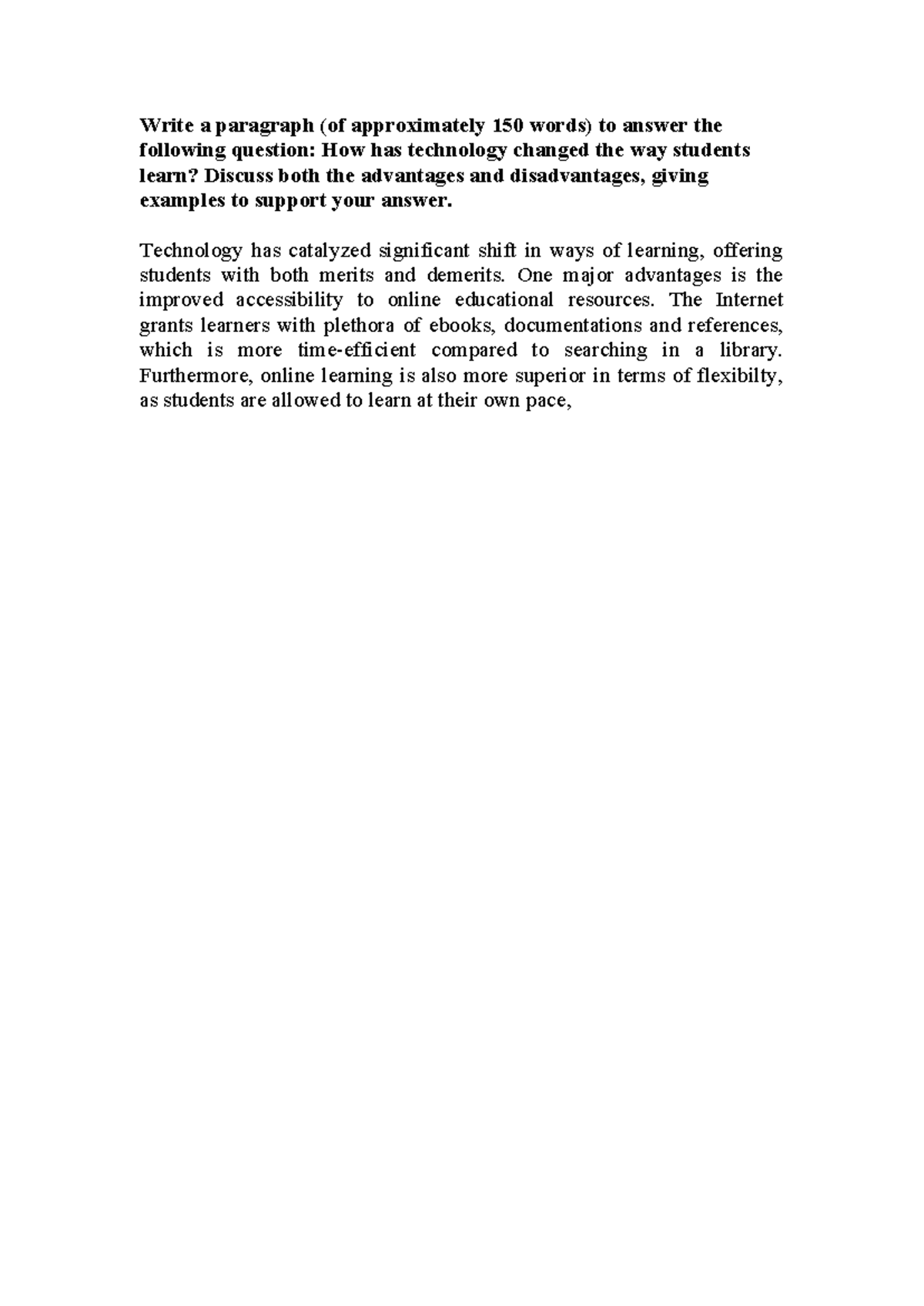 Đề 10 - Đề để làm - Write a paragraph (of approximately 150 words) to ...