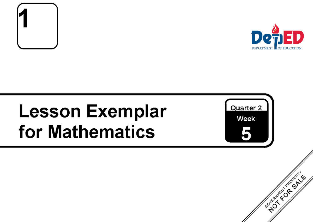 LE Math 1 Q2 Week 5: Lesson Exemplar on Addition of Tens and Ones - Studocu