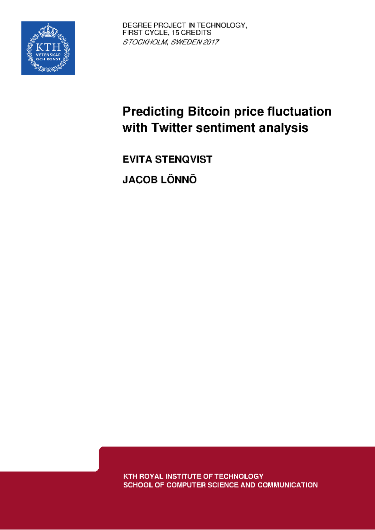 Predicting Bitcoin Price Fluctuation Using Twitter Sentiment Analysis -  Studocu