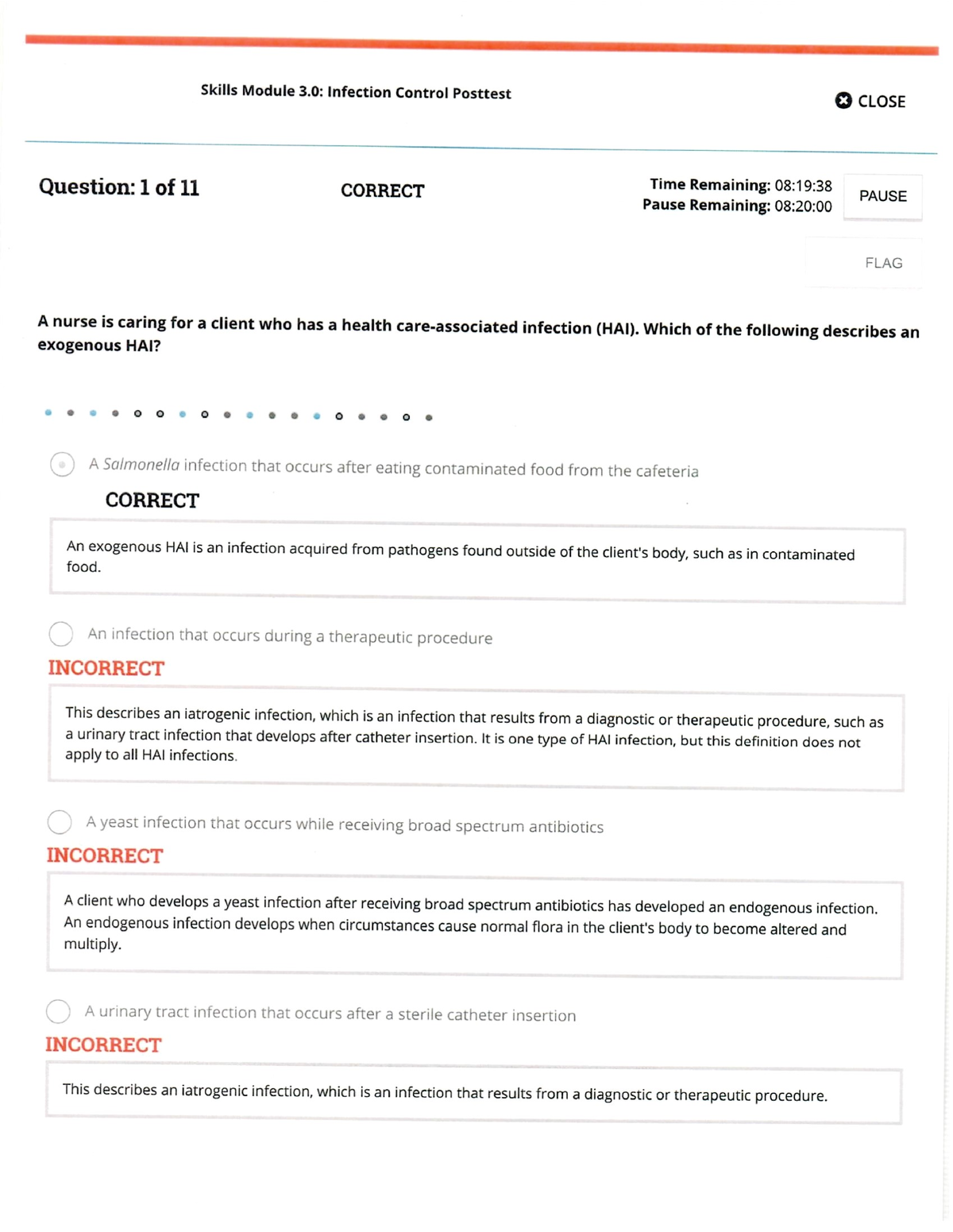 ATI NE Skills Module 3 Infection Control Posttest Study Guide - Studocu