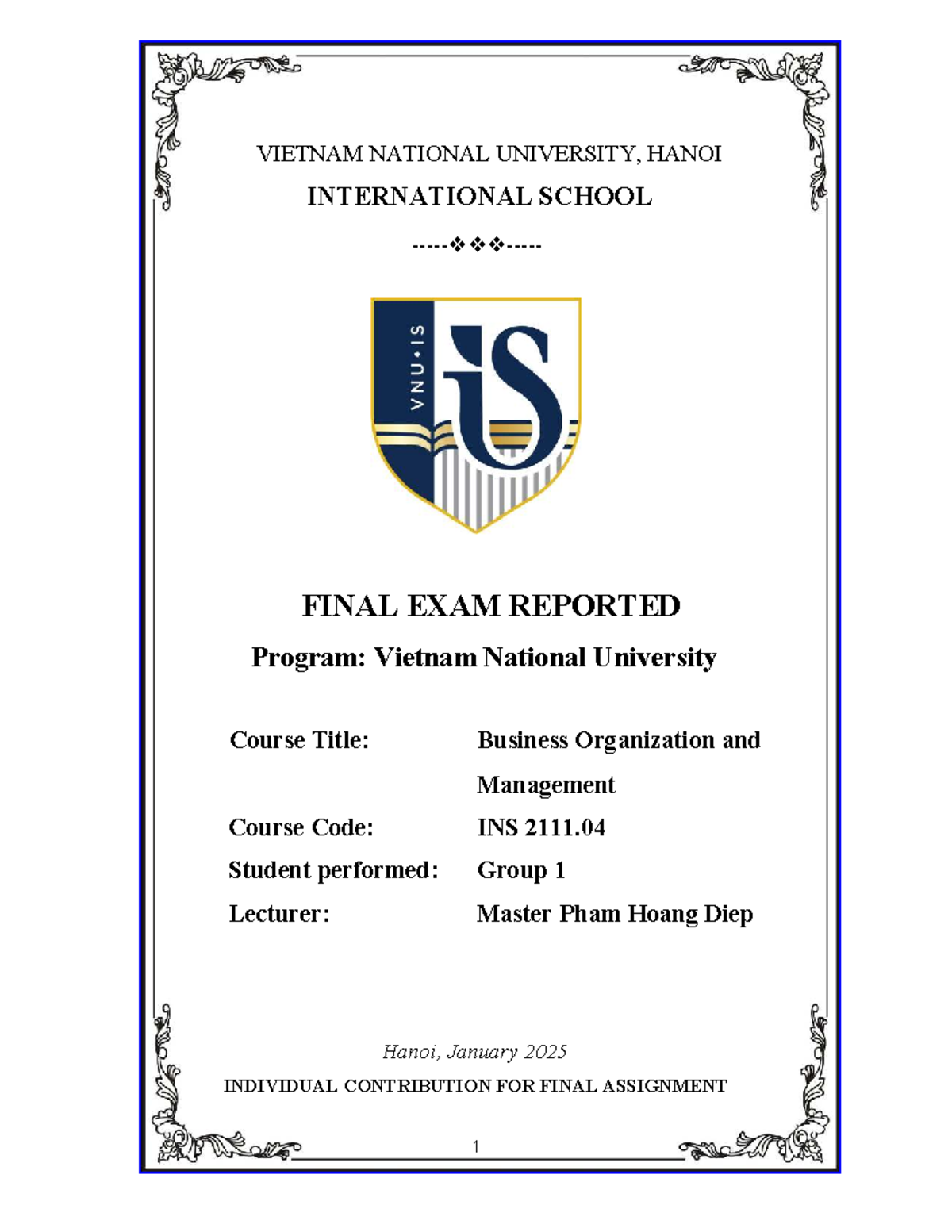 INS Business Organization & Management Final Exam Report: Theory X & Y ...