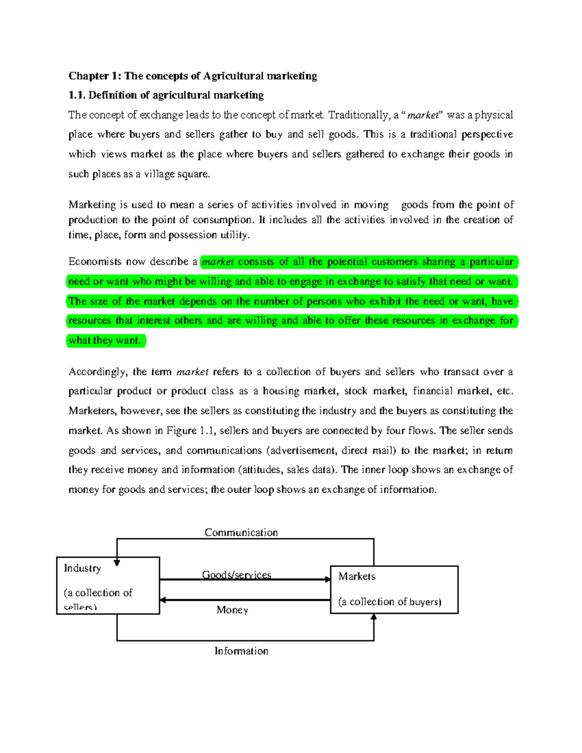 Agricultural Marketing Concepts - Ch. 1 Overview and Importance - Studocu