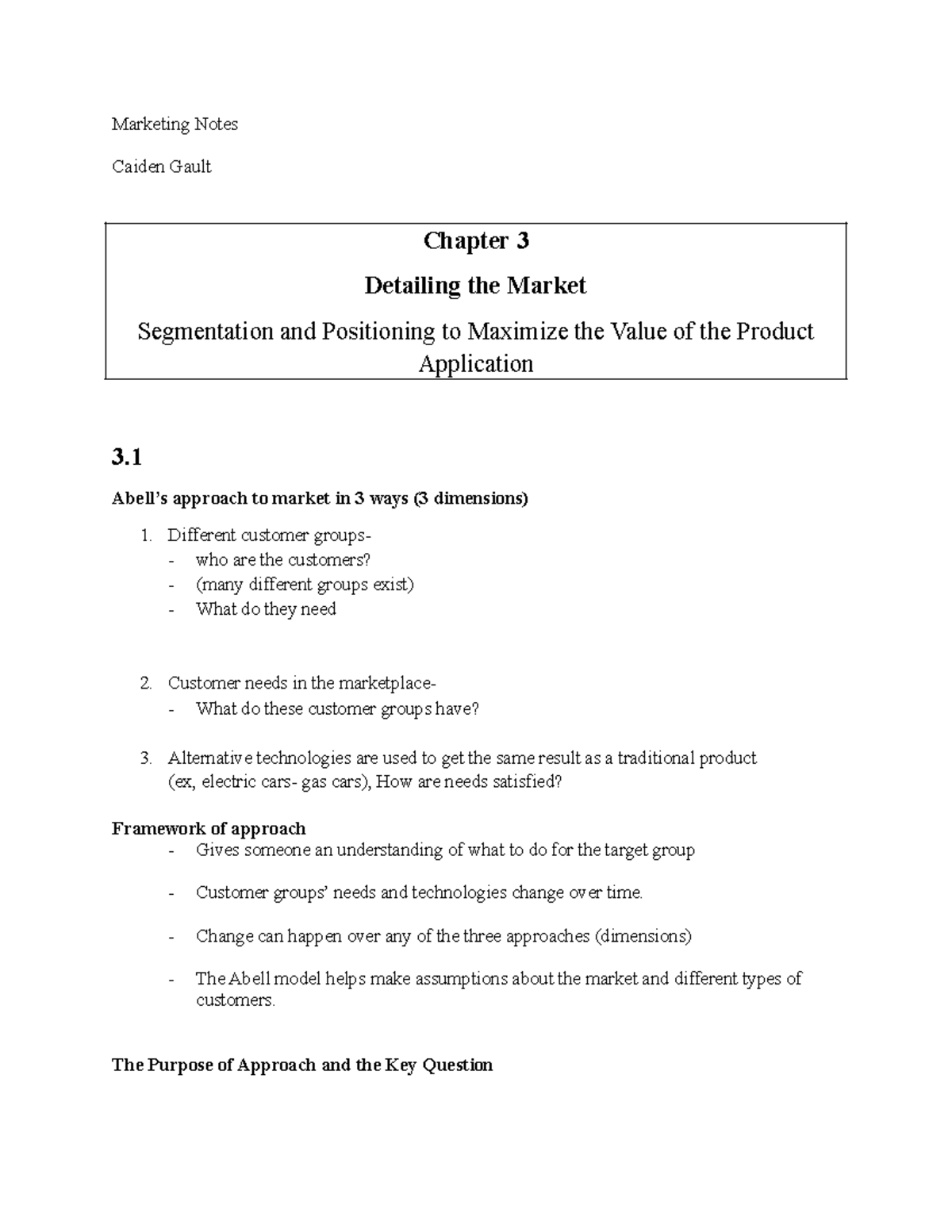 Marketing Notes: MKT 101 Chapter 3 - Customer Segmentation ...