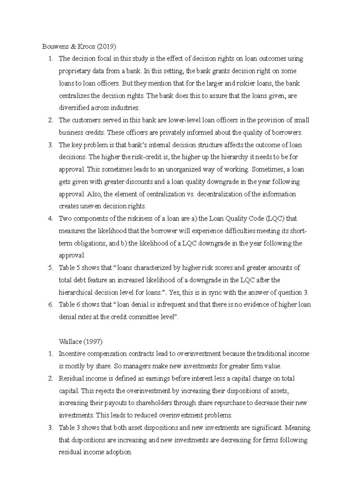 IC Week 2 Assignment - Analysis of Decision Rights and EVA Impact ...