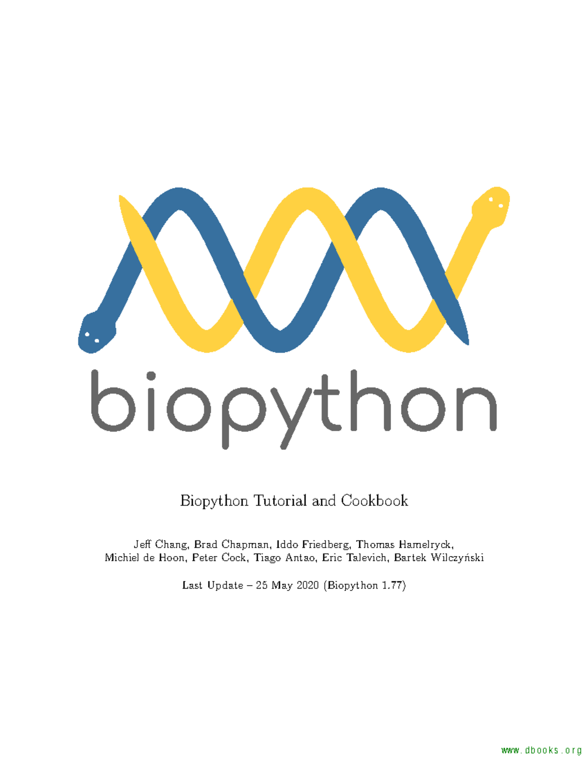 Biopython 1 Tutorial and Cookbook - Part 1 Overview and Installation - Document Preview