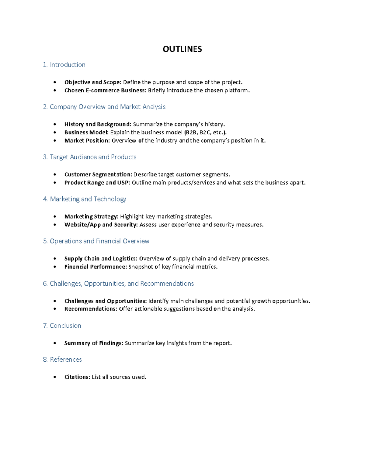 Project Outline for Viva: Key Insights and Analysis - Studocu