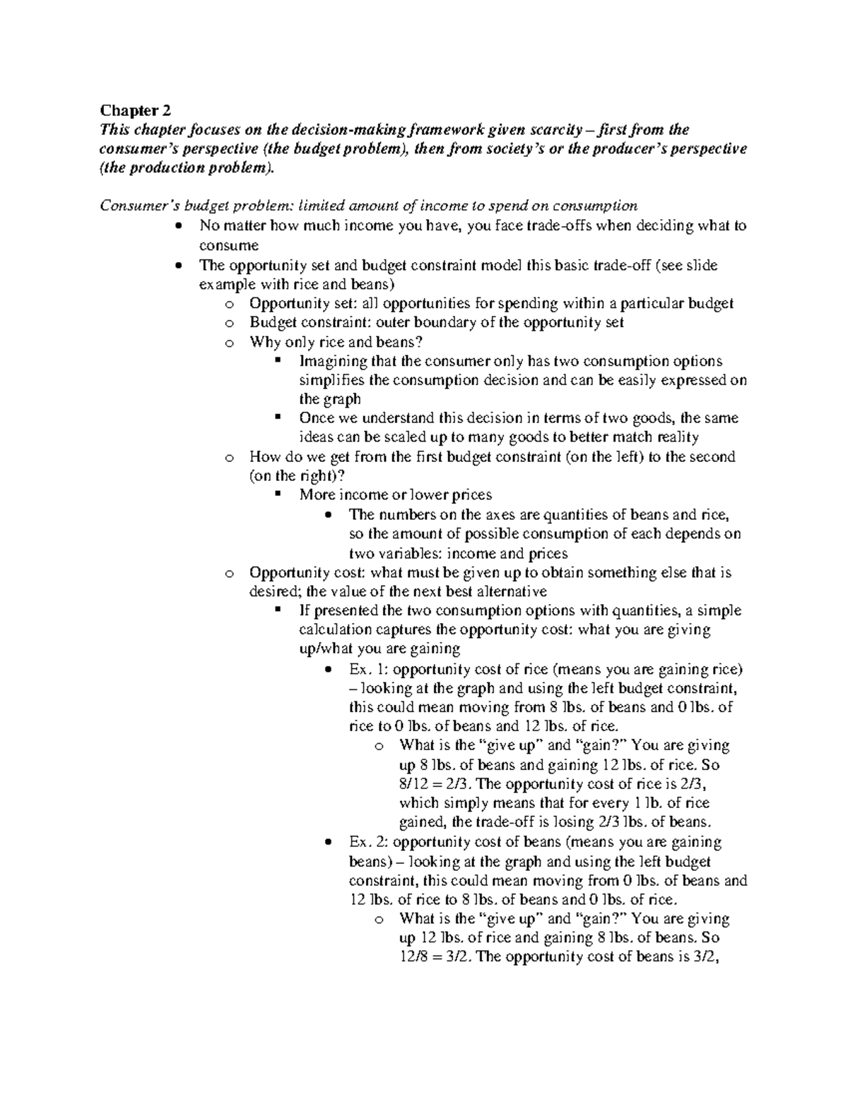 Consumer Decision Making and Production Problems in Economics - Chapter ...