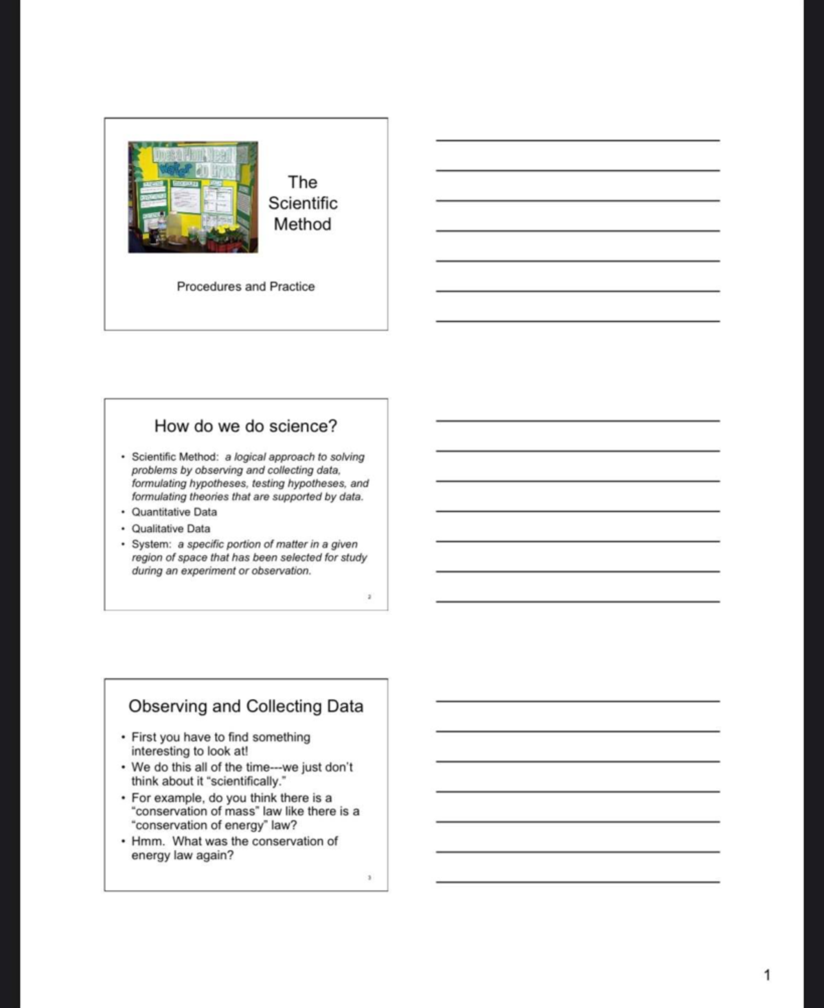 Final Exam Review Notes for Course XYZ 101: Scientific Method Insights ...