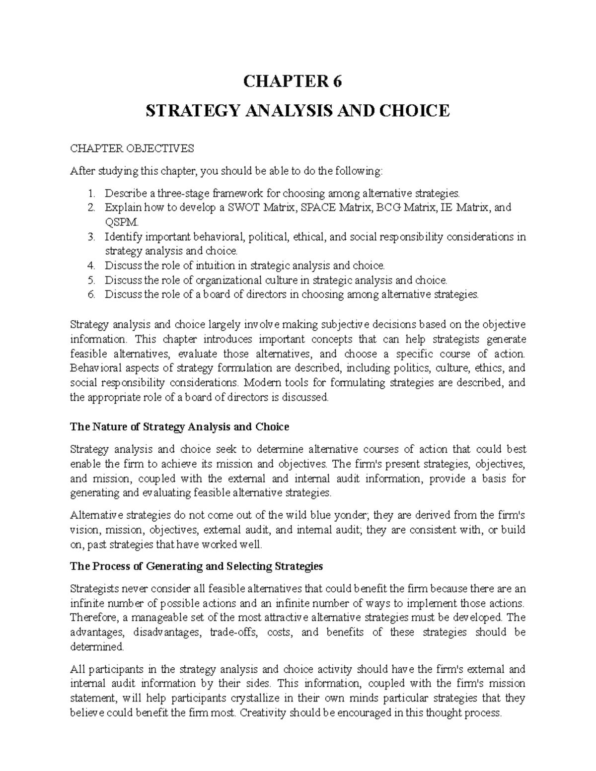 Strategy Analysis and Choice: Key Concepts and Frameworks for Decision ...