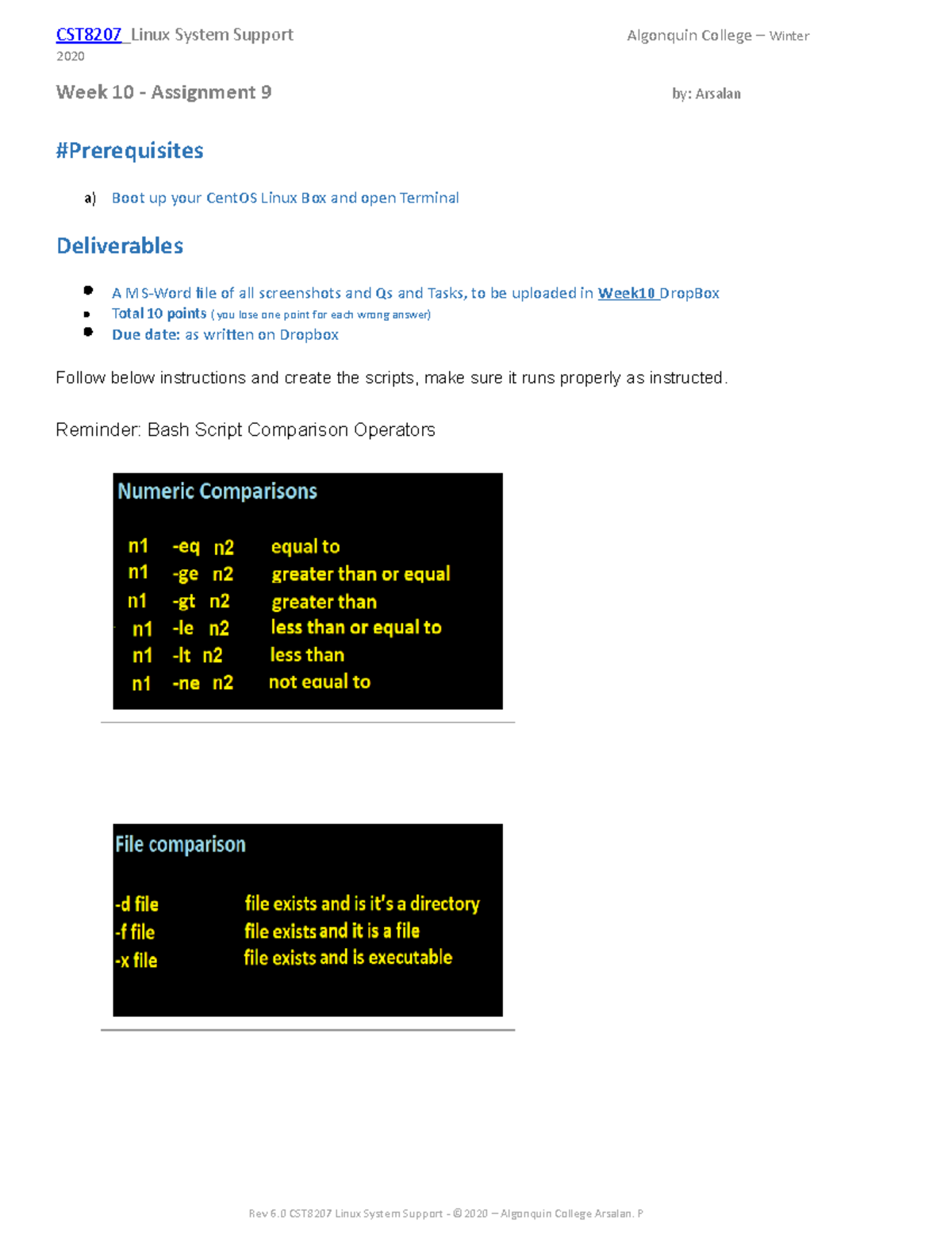 Week 10 - Assignment 9: Bash Scripting Tasks and Instructions - Studocu