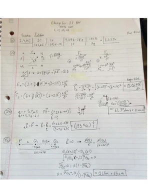 Chapter 18 Homework Solutions for Physics 101 - Studocu