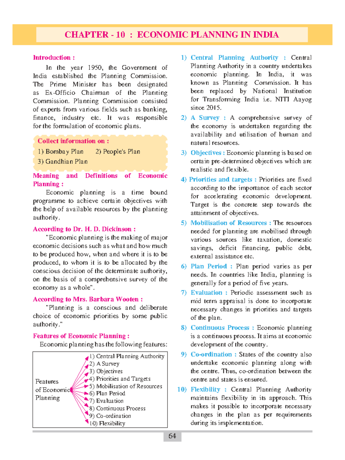CHAPTER 10: ECONOMIC PLANNING IN INDIA - 11th HSC Notes - Studocu