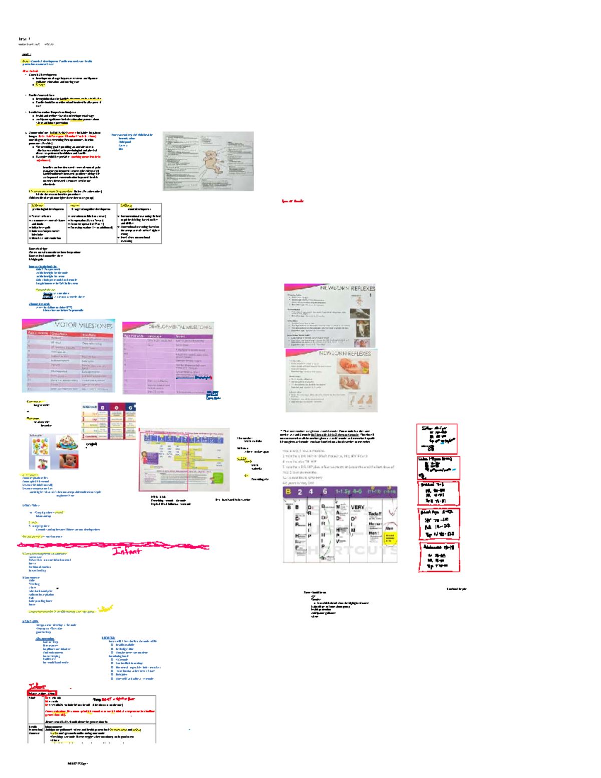 Test 1 Notes: Key Concepts in Pediatric Growth & Development - Studocu