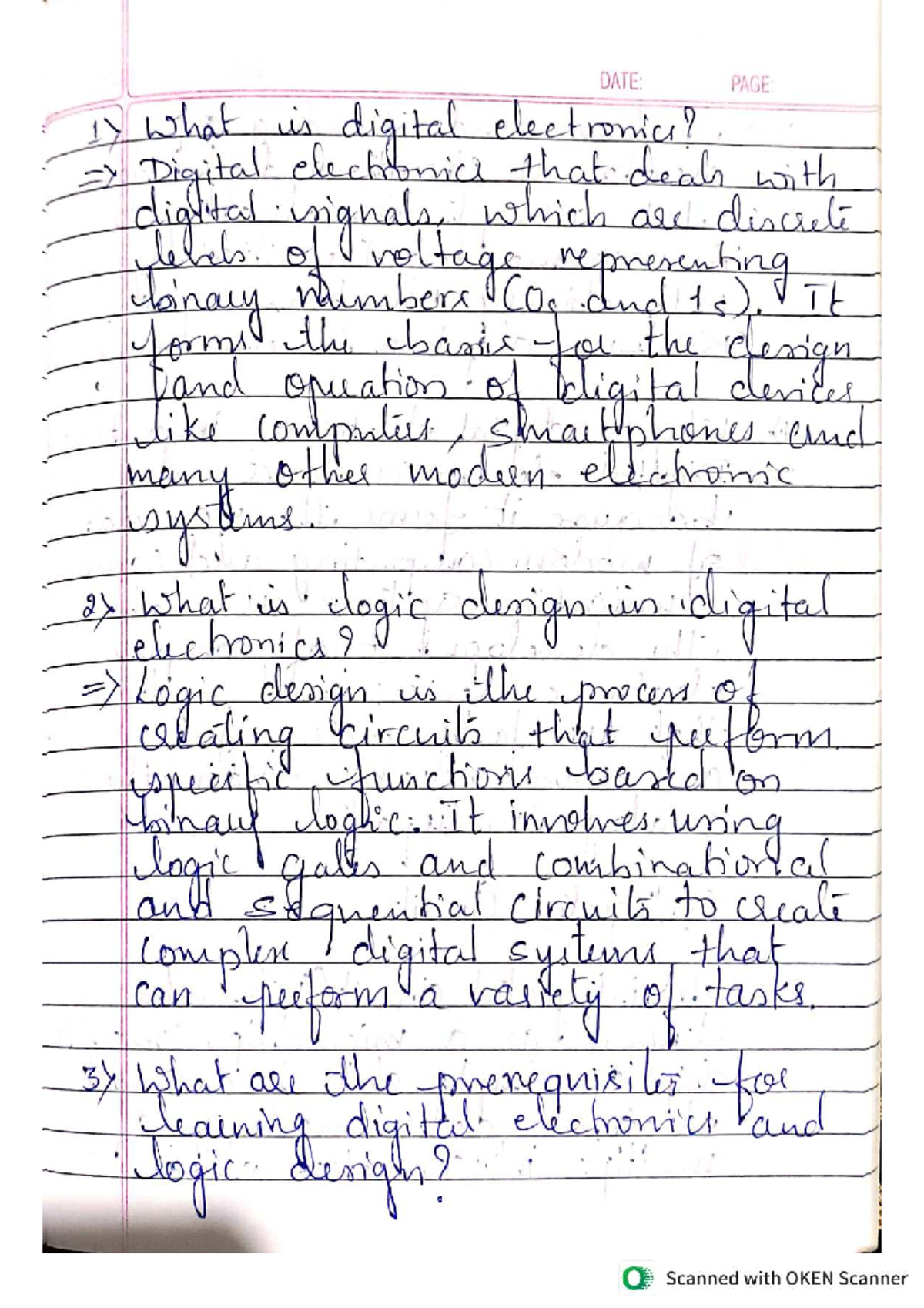 Advanced Digital Electronics (Coc) - Unit 1 Overview and Concepts - Studocu