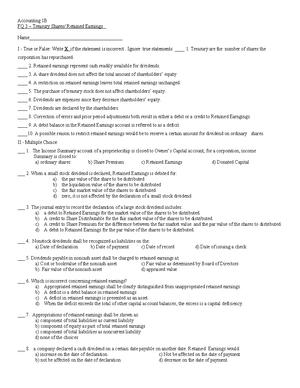 Accounting 1B Final Quiz 2 Solutions: Memorandum & Journal Entry ...