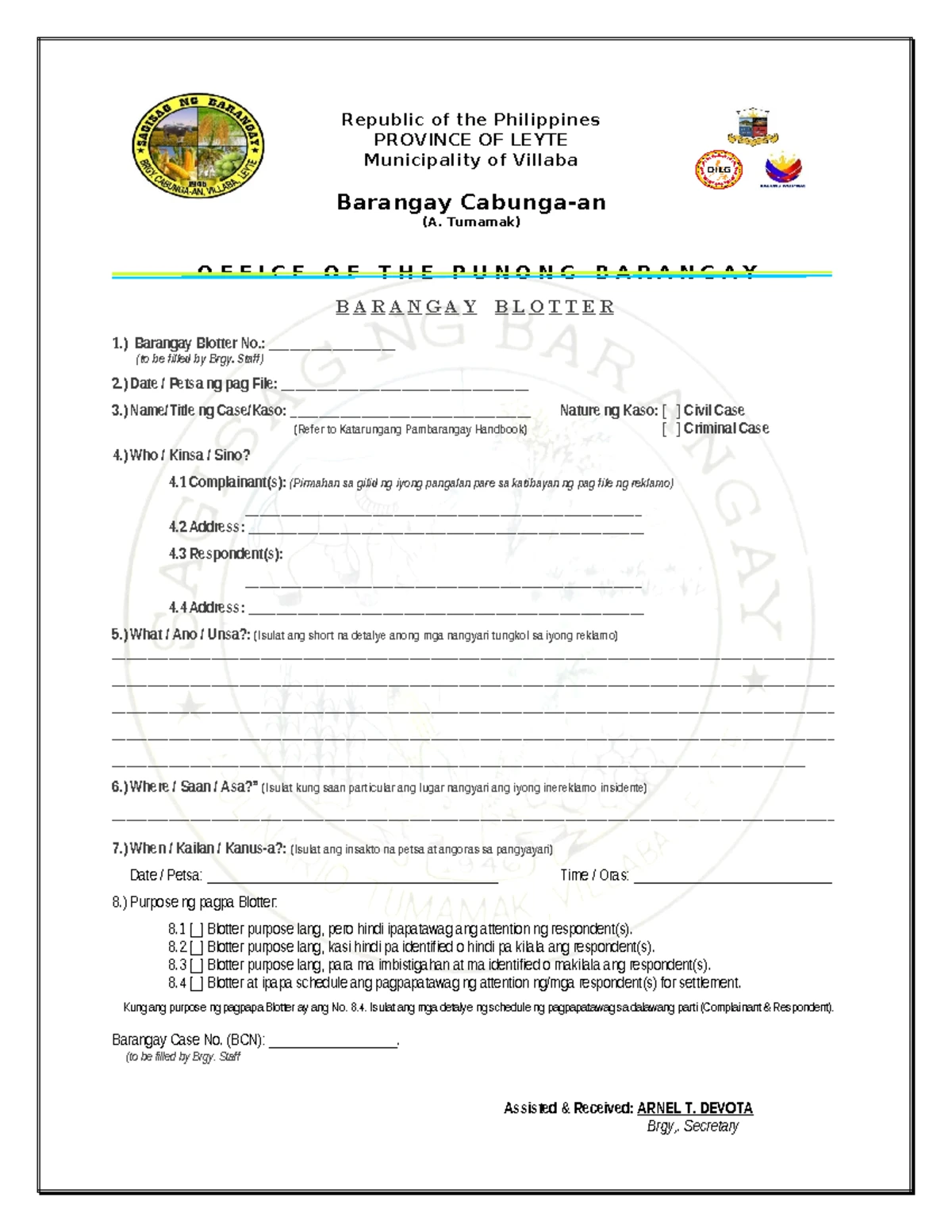 NCOI Teacher III Applicant MOV Annotation Form for Evaluation - Studocu