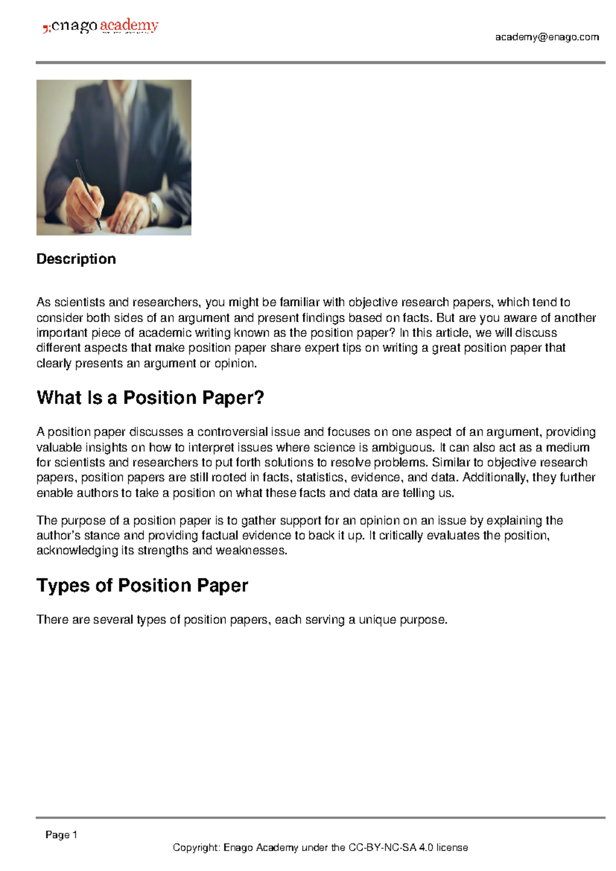 Top 10 Tips for Writing a Position Paper (ENG 101) - Studocu
