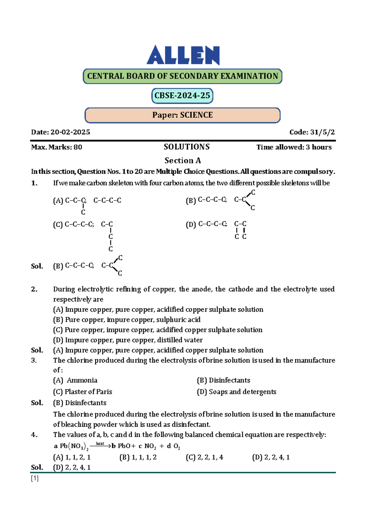 CBSE Class 10 Science Solutions - Comprehensive Guide - Studocu