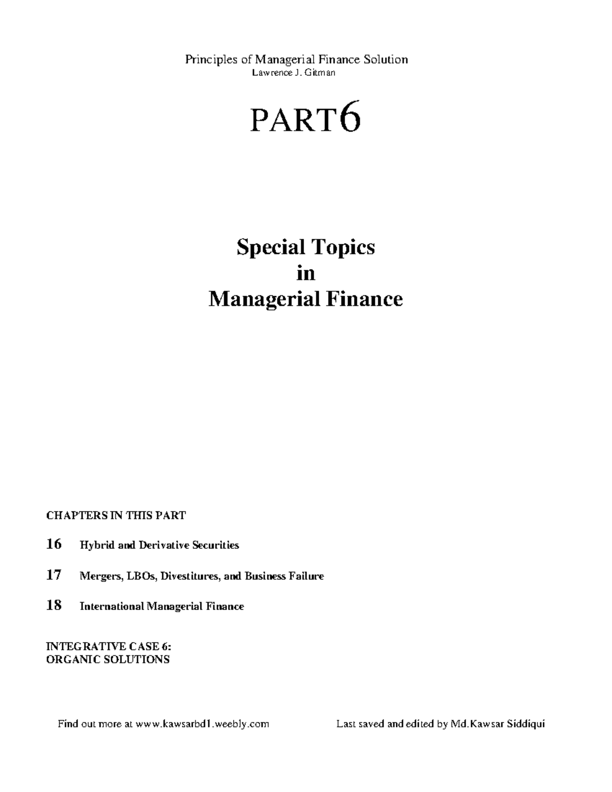 Chapter 16 - Hybrid and Derivative Securities Review Notes for Finance ...