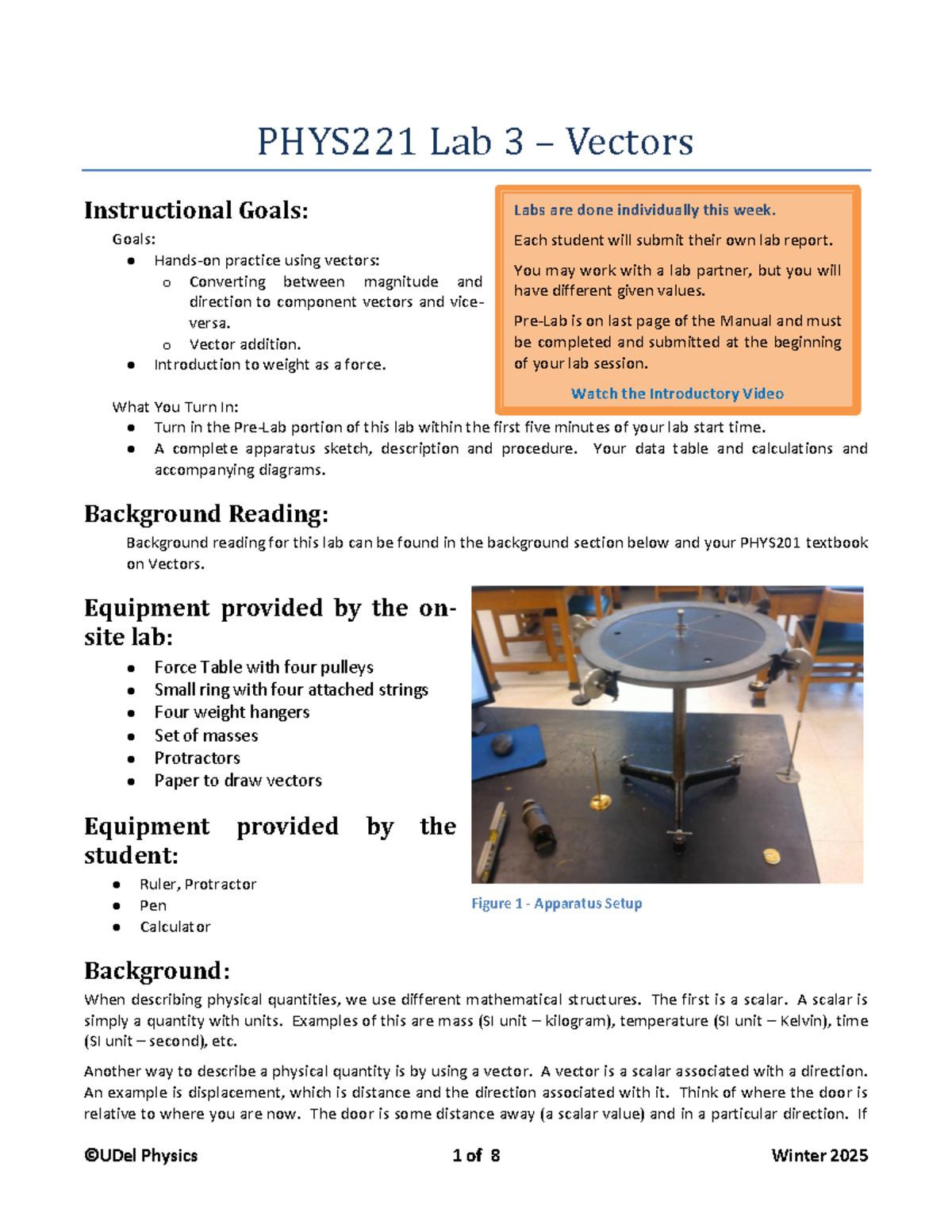 PHYS221 Lab 3: Understanding Vectors and Force Analysis - Studocu