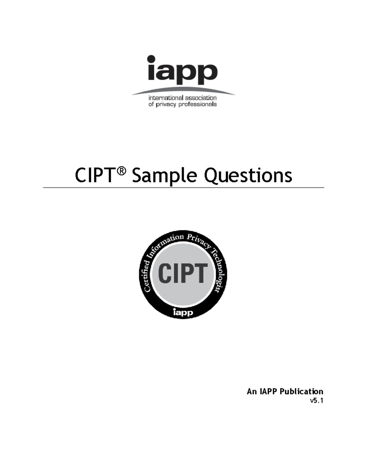 CIPT Sample Questions: Exam Preparation Resource v5 - Studocu