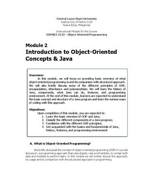 Module 01 - Introduction to Computer Programming - Central Luzon State ...