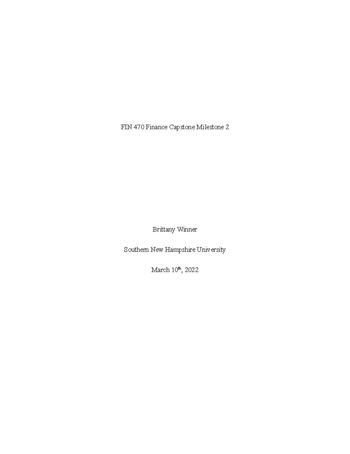FIN470 Milestone 2 - Analysis of American Balanced Fund (BALCX) - Studocu