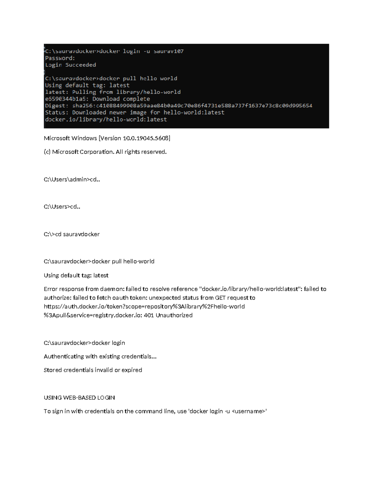 Docker Practice 1: Troubleshooting Commands and Container Management ...