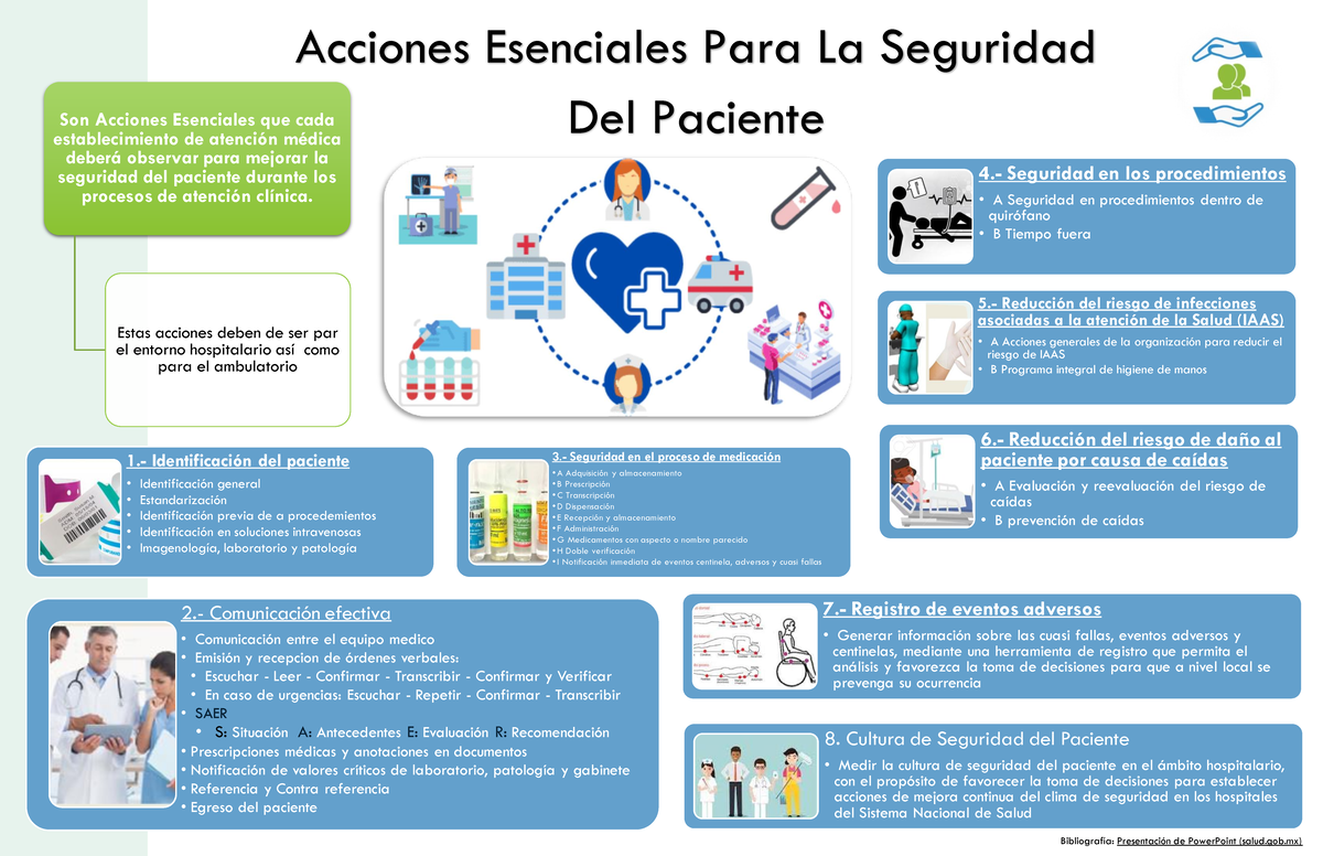 Acciones esenciales para la seguridad del paciente - Bibliografía