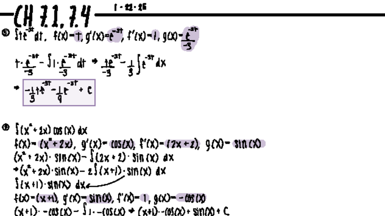 Math 1B Homework: Chapter 7 Calculus Problems and Solutions - Studocu