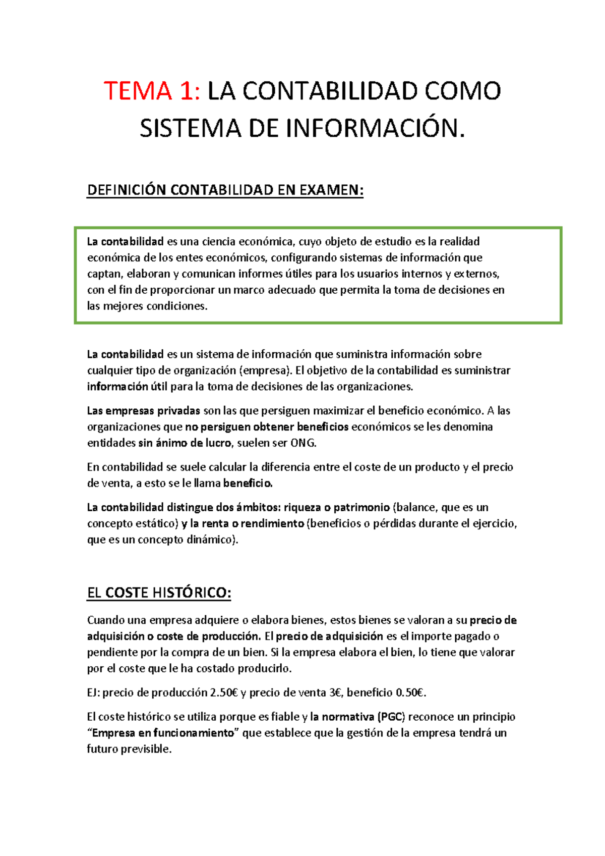 TEMA 1: LA CONTABILIDAD COMO SISTEMA DE INFORMACIÓN - RESUMEN Y APUNTES ...