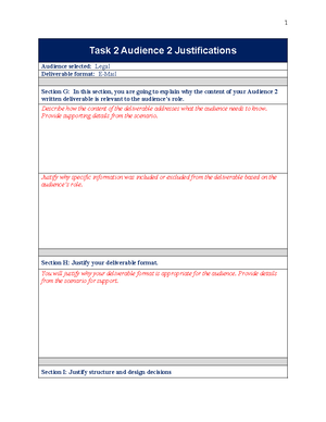 Justification of Deliverable Format for CEO Communication - 1 Task 2 ...