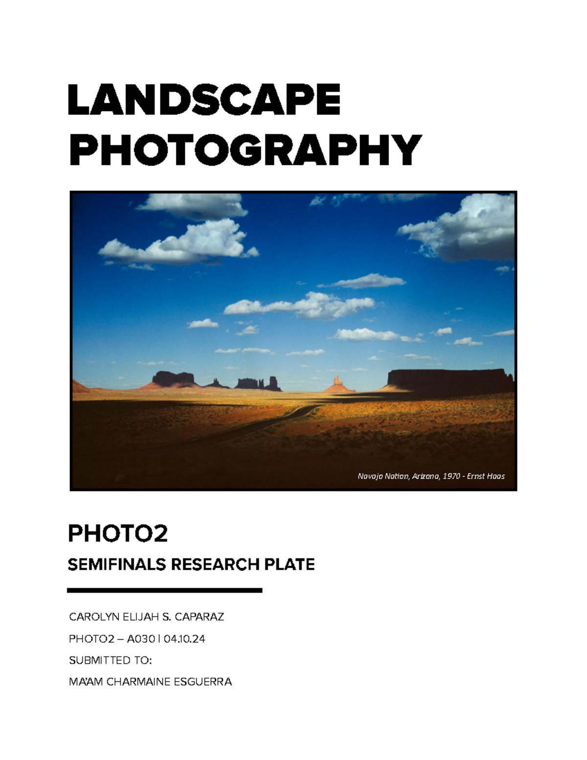 LANDSCAPE PHOTOGRAPHY: Insights & Techniques (PHOTO2 A030) - Studocu