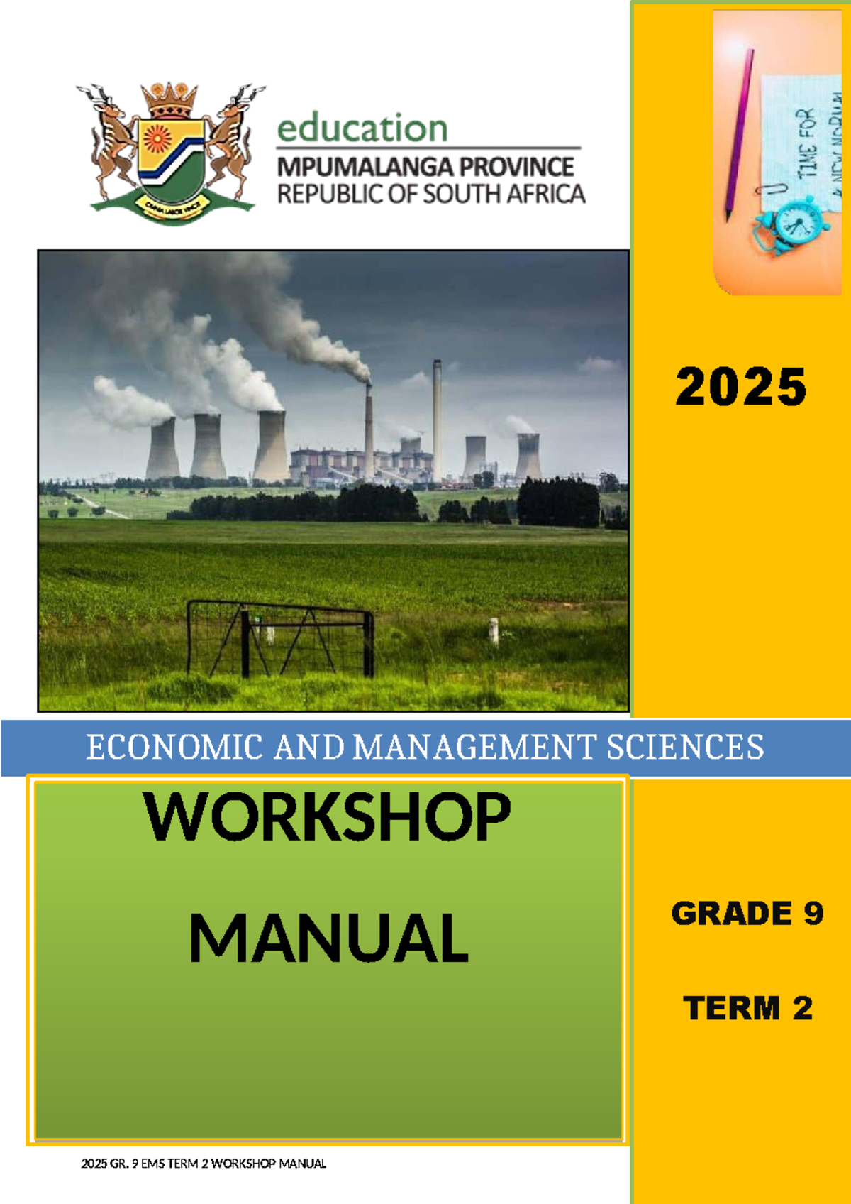 2025 GR. 9 EMS TERM 2 WORKSHOP MANUAL - Studocu