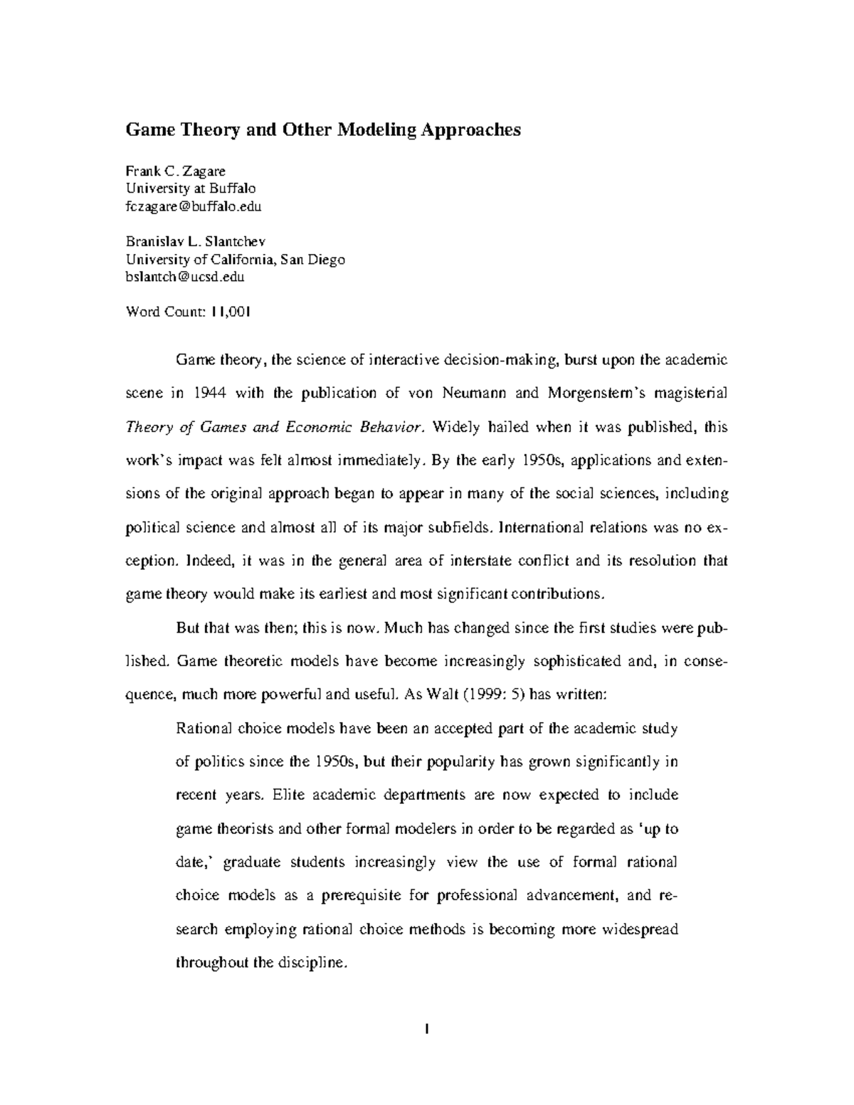 IRCompend-W02F - Game Theory and Its Evolution in International ...