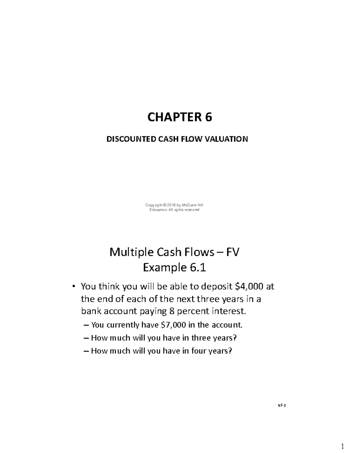 Chapter 6 Lecture Notes - Discounted Cash Flow Valuation - Studocu