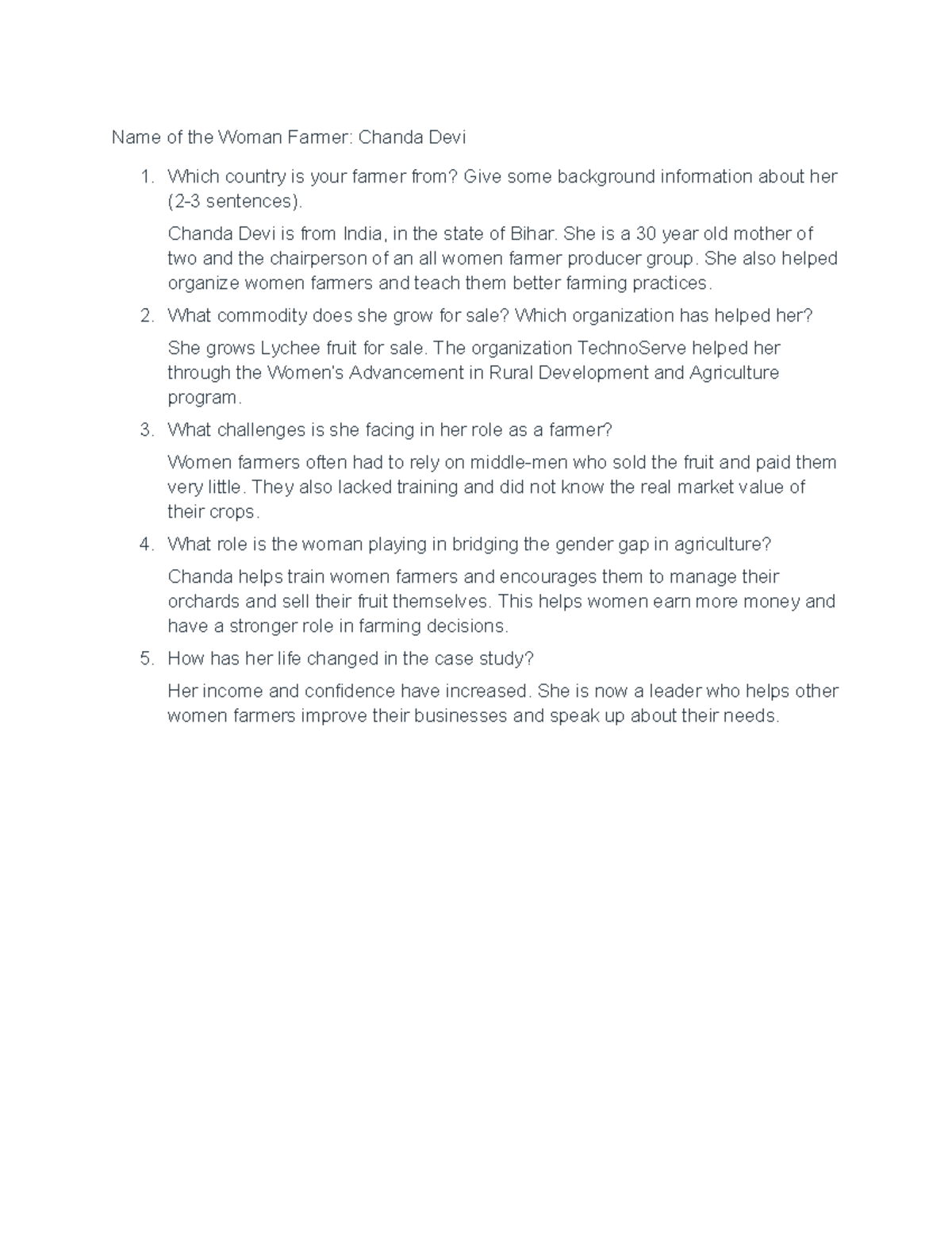 Aphug - Module 7: Lesson 11 Activity on Chanda Devi's Impact - Studocu