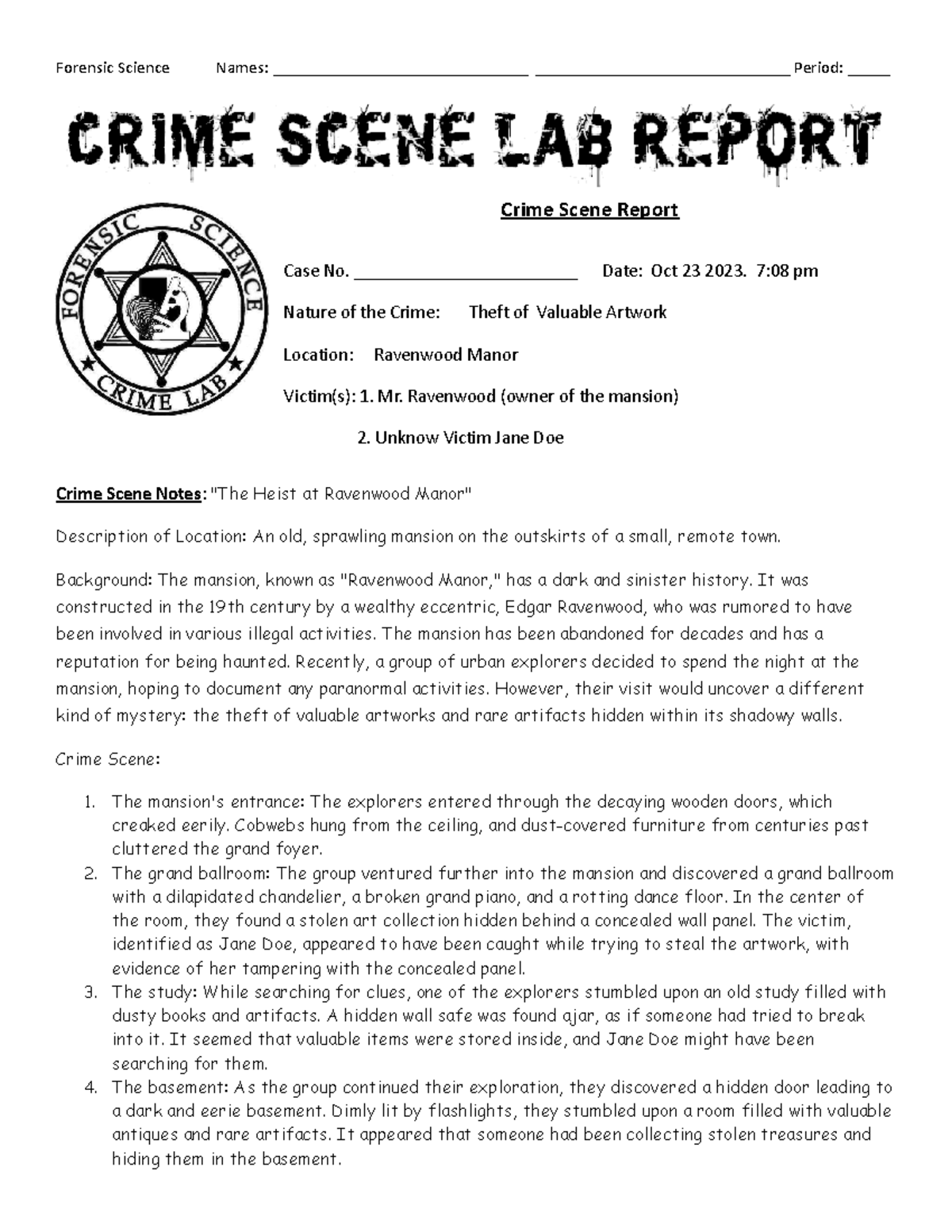 Forensic Lab Report Washington's New Crime Intelligence Center To