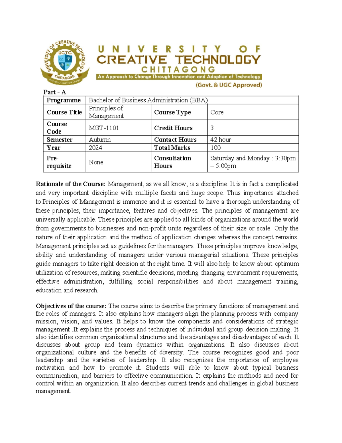 MGT-1101 Principles of Management Midterm Study Guide 2024 - Studocu