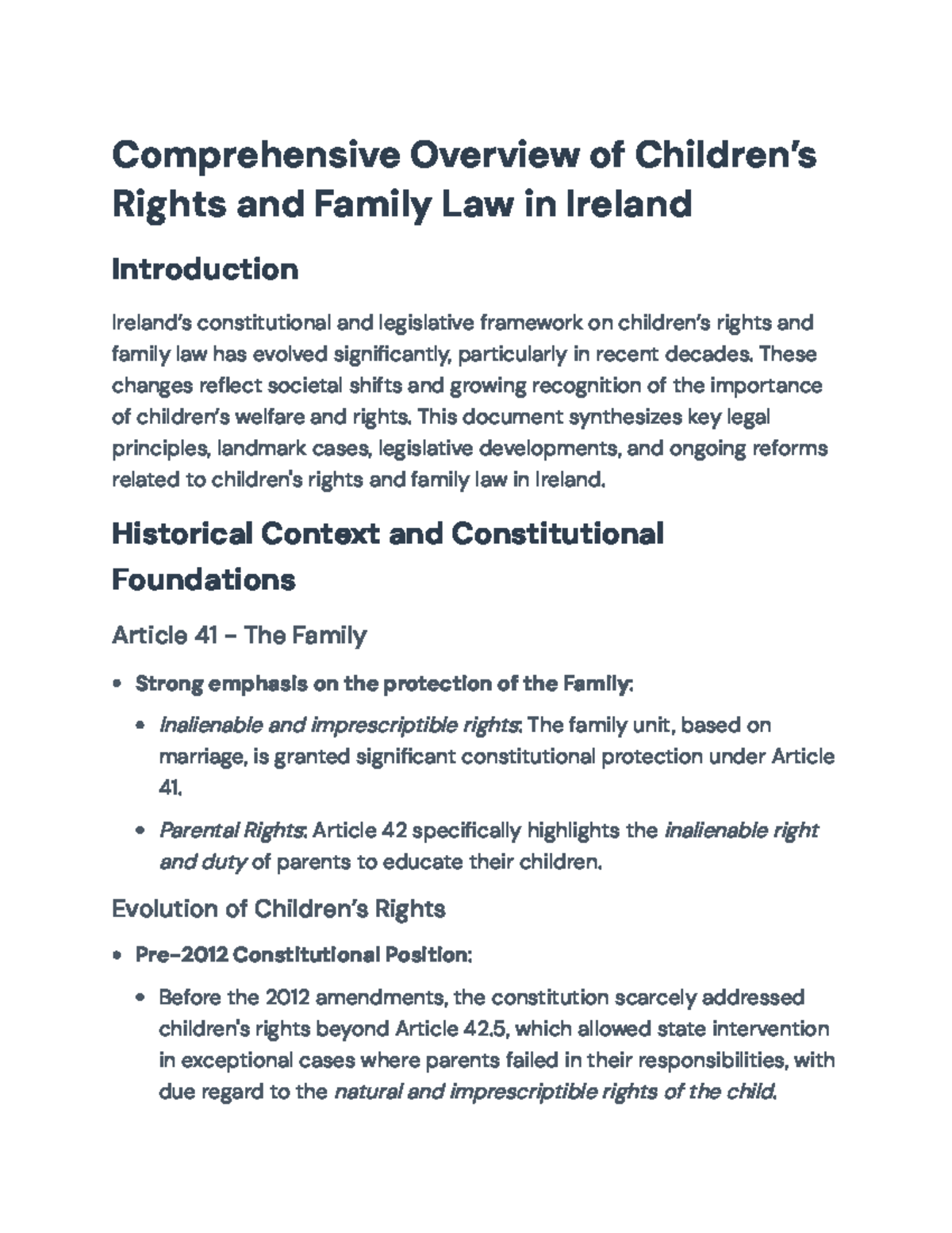 Children's Rights & Family Law in Ireland: A Comprehensive Overview ...