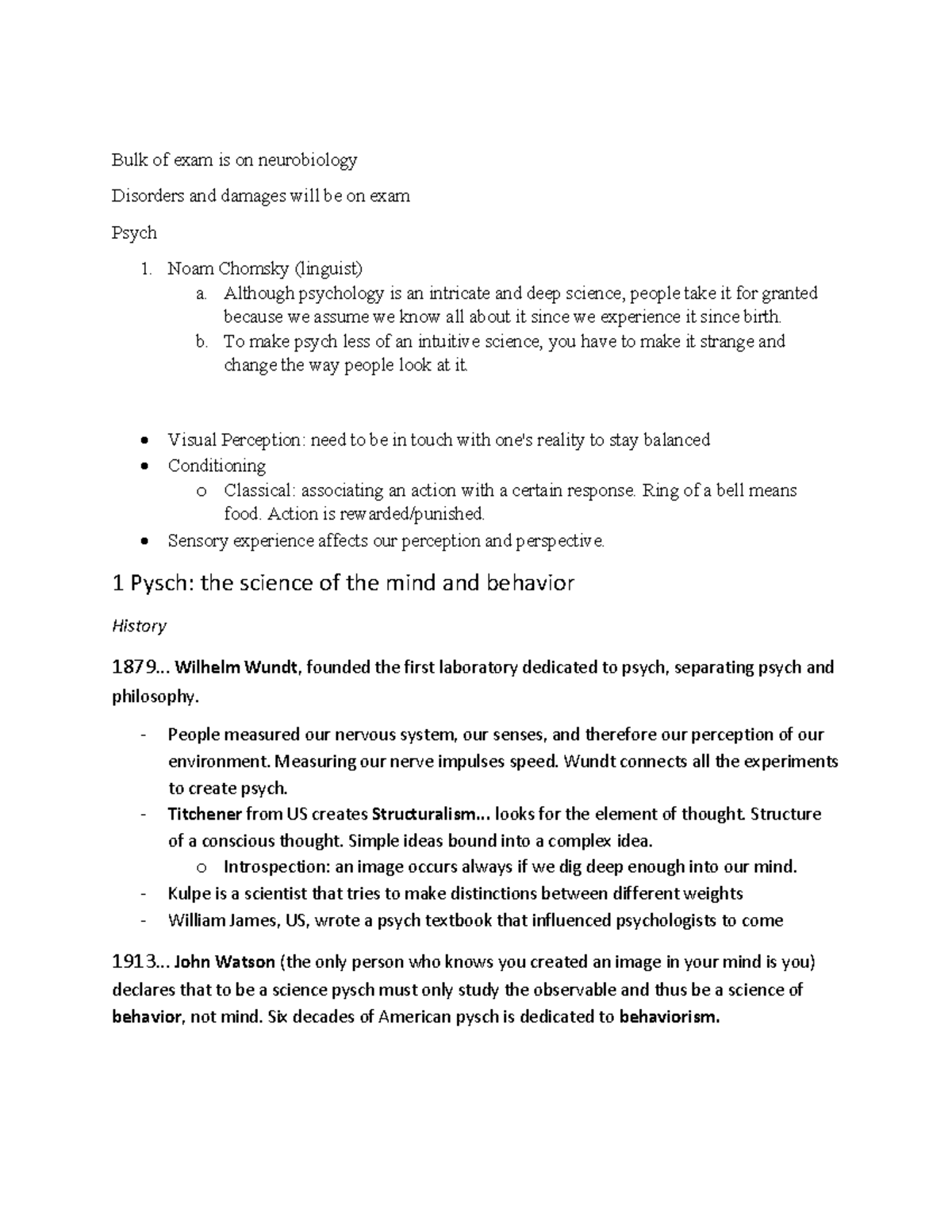 Psych 1: Final Exam Notes on Neurobiology and Behavior Mechanisms - Studocu
