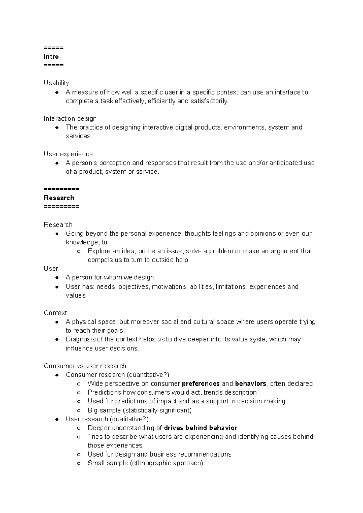 UX Design and Research Exam Notes: Key Concepts and Techniques - Studocu