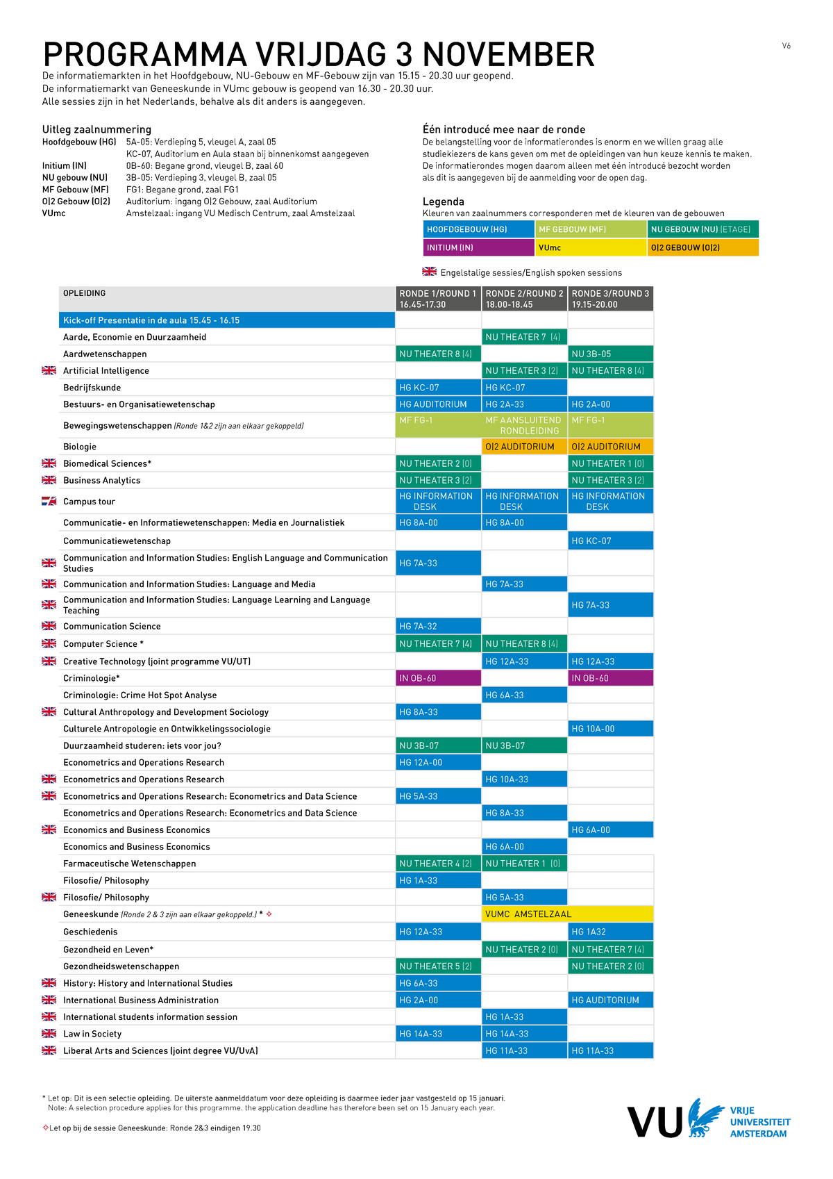 Open Dag Schema NL - Programma en Informatiesessies - Studeersnel