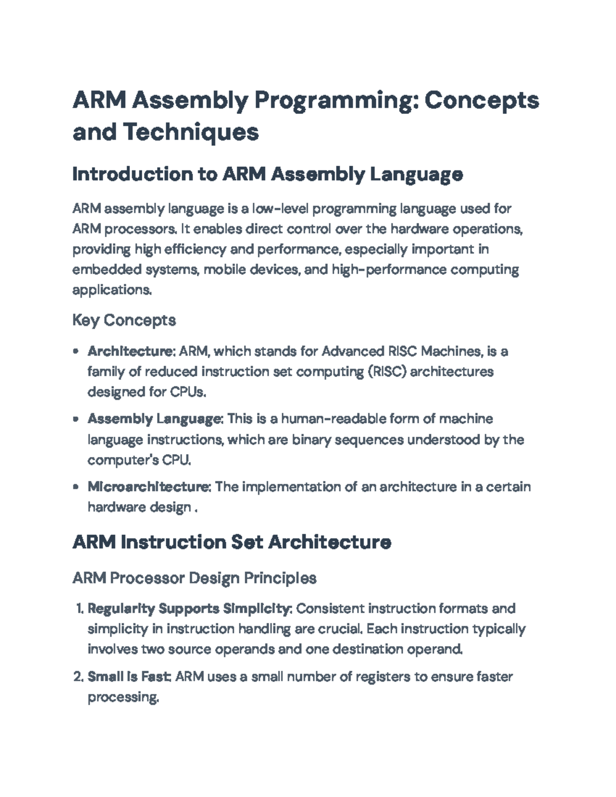 ARM Assembly Language Programming: Key Concepts and Techniques - ARM ...