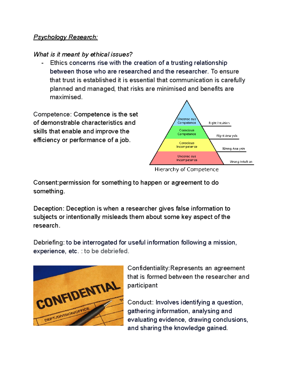 Psychology Research - Ethical Issues & Sampling Overview - Studocu