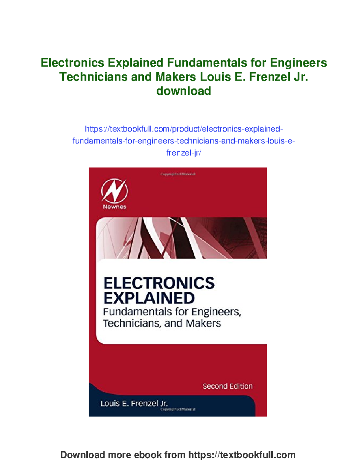 Electronics Explained: Fundamentals for Engineers & Technicians (18089 ...